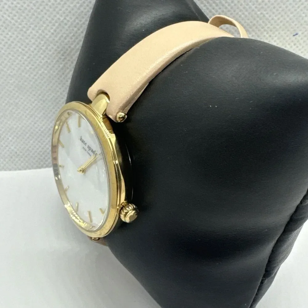 Kate Spade Holland KSW1281 Women's Pink Leather Strap Analog Dial Watch JNA462